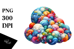Colorful Whimsical Vibrant Cloud Product Image 1