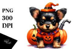 Cute Baby Dog Dressed for Halloween | Sublimation | Clipart Product Image 1