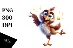 Goofy Cartoon Bird Dancing PNG Product Image 1