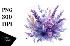 Abstract Watercolor Lavender Clipart Product Image 3