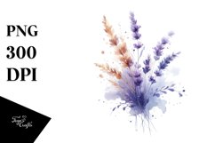 Abstract Watercolor Lavender Clipart Product Image 1