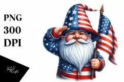 Detailed Patriotic Farmer Gnome | Clipart Product Image 3