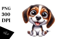 Funny Crazy Looking Beagle Sitting | Sublimation | Clipart Product Image 3