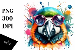 Quirky Colorful Parrot Sticker | Sublimation | Clipart Product Image 3