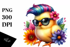 Proud Baby Chicken Playing PNG Product Image 3