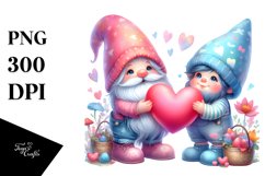 Colorful Baby Gnome Holding Heart Product Image 1