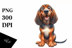 Funny Bloodhound with Big Eyes | Clipart Product Image 1