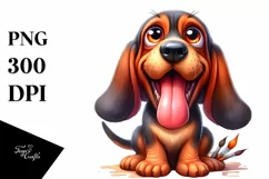 Funny Bloodhound with Big Eyes | Clipart Product Image 1