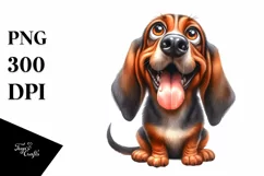 Funny Bloodhound with Big Eyes | Clipart Product Image 3