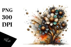 Abstract Wooden Anemone | Clipart Product Image 3