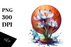 Colorful Crocus Stained Clipart Product Image 1