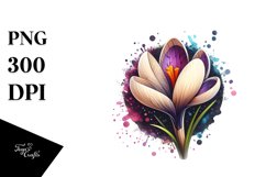 Colorful Crocus Stained Clipart Product Image 3