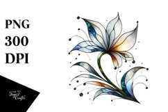 Abstract Snowdrop Stained Clipart Product Image 1