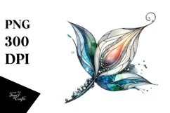 Abstract Snowdrop Stained Clipart Product Image 1