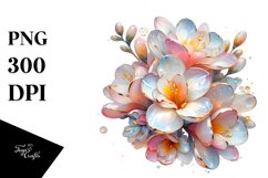 Detailed Pastel Glossy Freesia, PNG Product Image 3