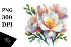 Detailed Glossy Freesia, Transparent PNG Product Image 1