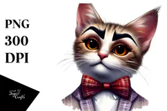 Cartoon Cat with Bow Tie, Trending on Artstation Product Image 1