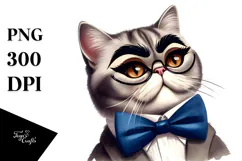 Cartoon Cat with Bow Tie, Trending on Artstation Product Image 1