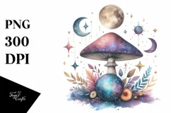Mystical Mushroom | Celestial | Magic Mushrooms PNG |Tarot Product Image 1