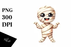 Simple Funny Halloween Mummy PNG Product Image 1