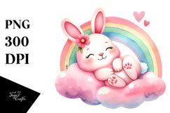 Colorful Baby Bunny PNG Product Image 1