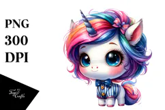 Cute Baby Unicorn PNG Product Image 1