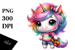 Cute Baby Unicorn PNG Product Image 1