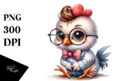 Funny Baby Rooster es Clipart Product Image 1