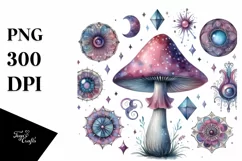 Mystical Mushroom | Celestial | Magic Mushrooms PNG |Tarot Product Image 8
