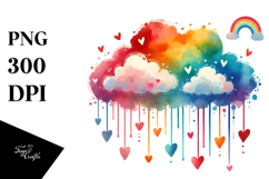 Colorful Cloud Painted PNG Product Image 1