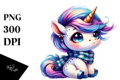 Funny Baby Unicorn PNG Product Image 1