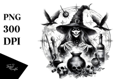 Washed Evil Witch with Magic Potion PNG Product Image 1