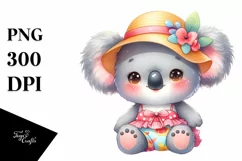 Colorful Baby Koala Dressed for Summer | Clipart Product Image 1