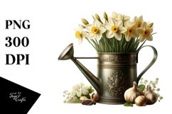 Detailed Watering Can Narcissus White Product Image 1