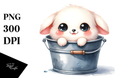 Cute Baby Smiling in Bucket | Sublimation | Clipart Product Image 1