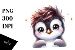 Energetic Penguin Dressed for Beach PNG Product Image 1