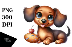 Happy Baby Dachshund PNG Product Image 1