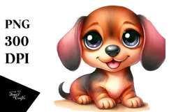 Happy Baby Dachshund PNG Product Image 1