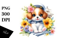 Small Sitting Puppy Sailor Clipart Product Image 3