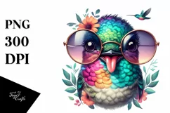 Funny Cute Hummingbird Portait Clipart Product Image 1