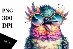 Funny Cute Hummingbird Portait Clipart Product Image 1
