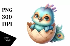 Colorful Baby Peacock in Poket | Clipart Product Image 3