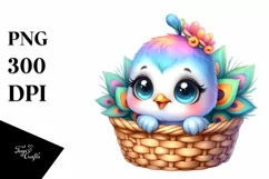 Colorful Baby Peacock in Poket | Clipart Product Image 3