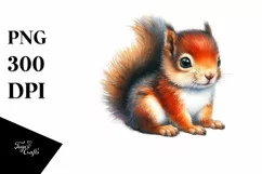 Colorful Watercolor Baby Squirrel Book | Sublimation | Product Image 3
