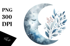 Very Simple Smiling Moon PNG Product Image 1
