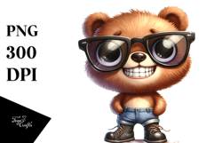 Expressive Goofy Bear in Boots | Clipart Product Image 1