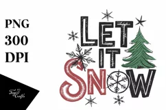 Let It Snow Christmas File PNG Sublimation File Digital Product Image 5