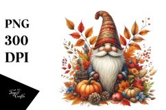 Detailed Autumn Gnome, Transparent PNG Product Image 3