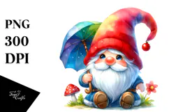 Colorful Watercolor Gnome, 20 oz Tumbler Product Image 1