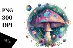 Mystical Mushroom | Celestial | Magic Mushrooms PNG |Tarot Product Image 8